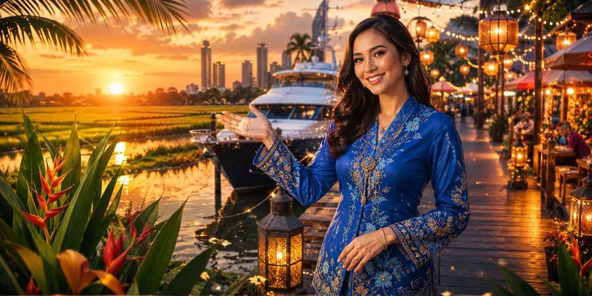 Pertaruhan kasino dalam talian gaya Melayu di Kedah dengan pakaian tradisional baju kurung