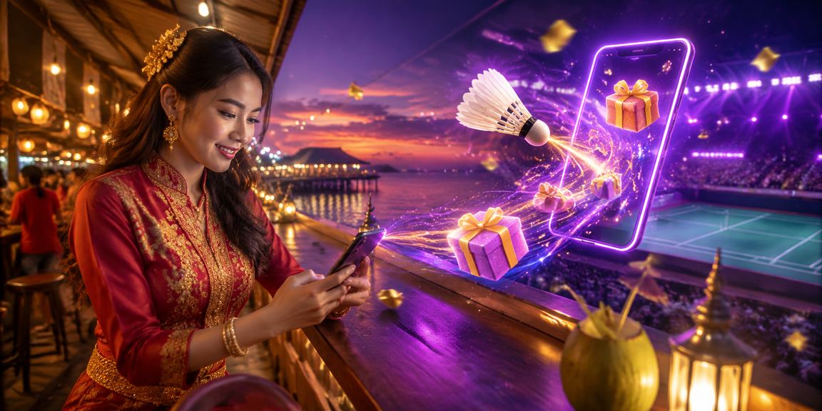 Pendaftaran dan bonus dalam talian gaya Malaysia dengan paparan promosi