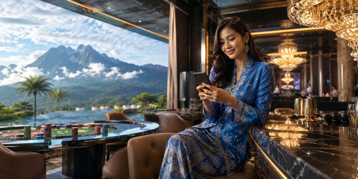 Penggunaan kasino mudah alih di Sabah dengan baju kurung